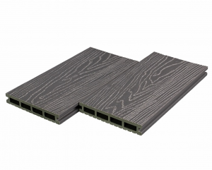 Террасная доска из ДПК Altay Decking пустотелая серый